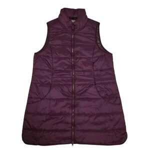 NWT Zelos Core Women's OX 12W Long Zip Puffer Vest Aubergine Purple Pockets